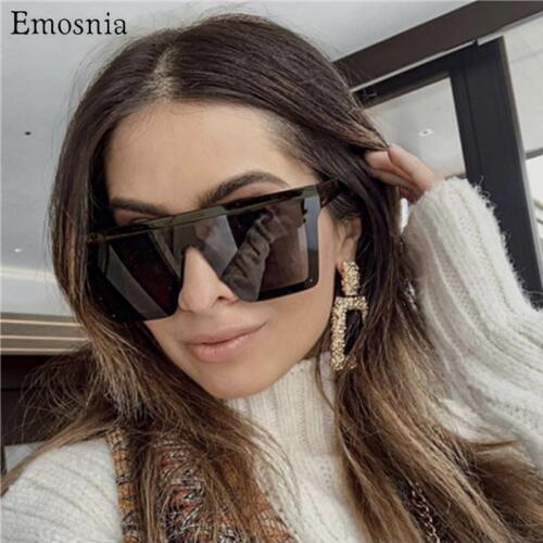 Emosnia Vintage Ovesized Sunglasses Women Shades Luxury Brand Rimless Square Sun Glasses For Men Black Dames
