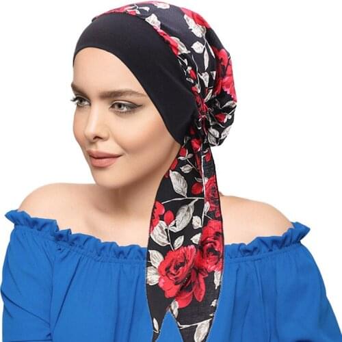Headwraps for Women New Elastic Wide-brimmed Hair With Cotton Headscarf Hat National Wind Ribbon Braid Hat Chemotherapy Hat 39