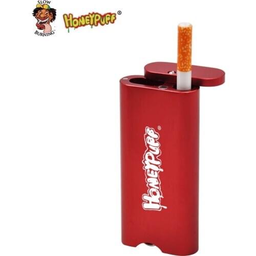 Honeypuff Magnetic Aluminum Tobacco Dugout with Ceramic Bat One Ceramic Hitter + Pipe Cleaning Tool