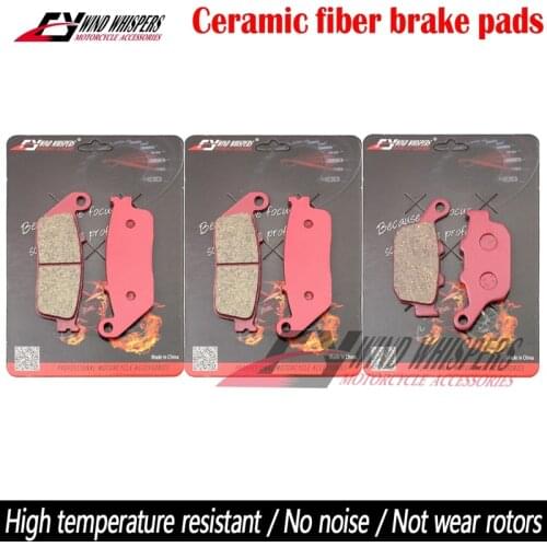 Motorcycle Ceramic Front Rear Brake Pads For Triumph Street Triple 675 2007-2012 Tiger 800 2011-2014 Tiger 800 XC ABS 2011-2019