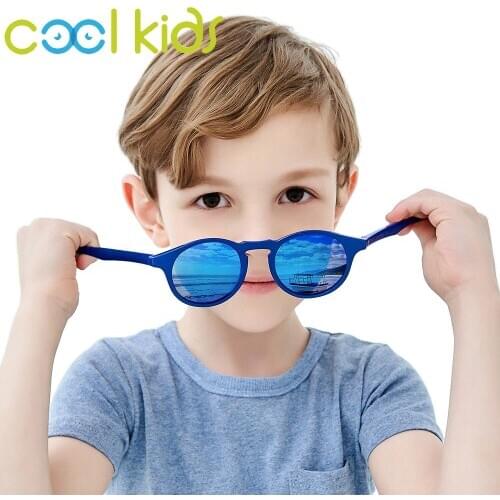COOL KIDS Flexible Polarized Kids Sunglasses Child Sunglasses For 7-12 Years Girls Boys Eyeglasses TR90 UV400 Eyewear Children
