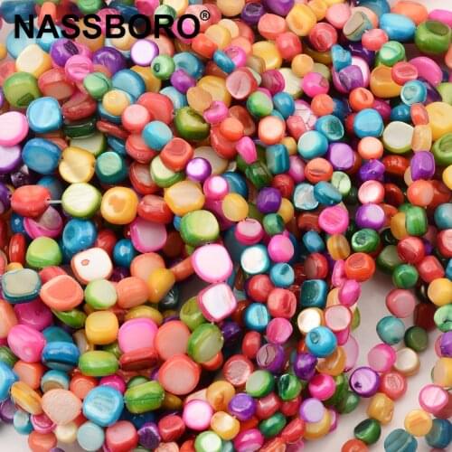 Beautiful Small Stone Shape Loose Shell Beads Beach Jewelry Accessories for Women Sea Shells Earrings Bracelet Necklace Making