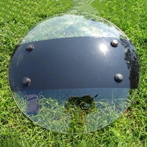 Handheld Round Shield Police SWAT Riot Shield Security Protection PC Shield Transparent for DIY Cosplay