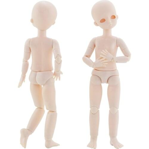 28CM 1/6 OB Dolls Without Makeup Practice Bare Head Doll Naked Body Big Eye Holes DIY Handmade Makeup Dolls Toy for Children