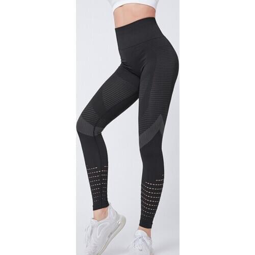 Fitness Gym Leggings Women High Waist Seamless Energy Tights Workout Running Activewear Yoga Pants Hollow Sport Trainning Wear