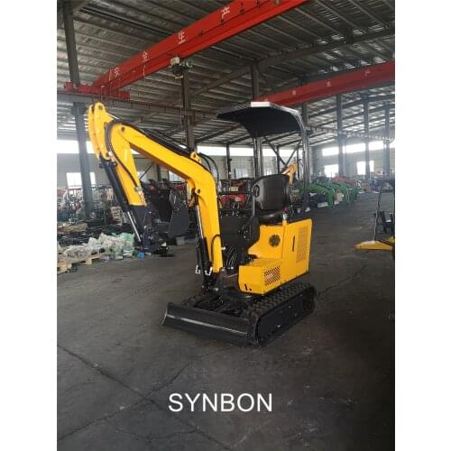 SYNBON Mini digger for garden farmland mini digger excavator 1ton factory price crawler excavator