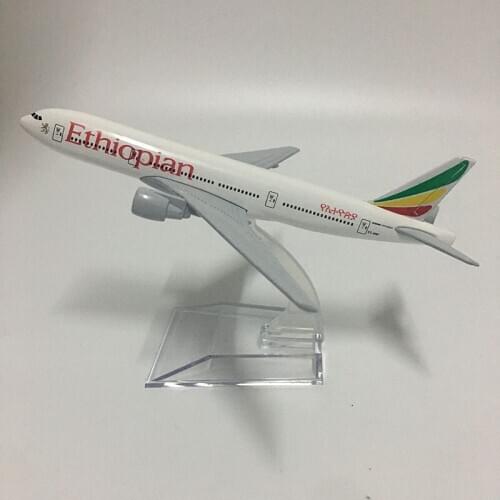JASON TUTU 16cm Ethiopian Airlines Boeing b777 Plane Model Airplane Aircraft Model Diecast Metal 1:400 scale Planes