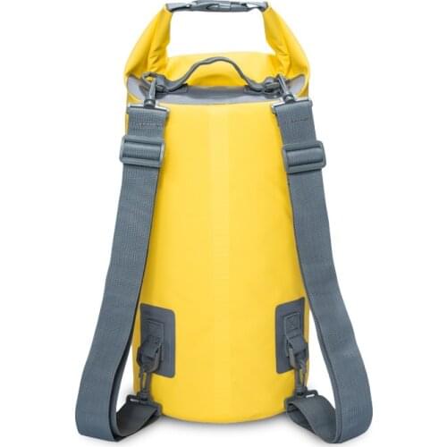 Outdoor PVC Travel Bag Mobile Phone Clothes Storage Pocket Seaside Swimming Waterproof Bucket Bag Shoulder Strap Beach Bag X419A