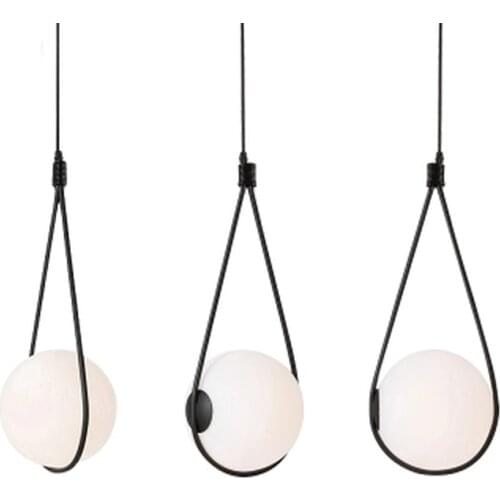 Nordic glass ball lampshade pendant light for bedside drop lamp dinning table hanglamp Italy designer light suspension luminaire