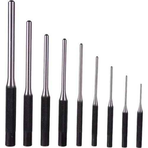 New 9-Piece Set-Up Punch Round Punch Pieces Roll Pin Punch Set Tool Bolt Catch Roll Pin Punch Tool Kit