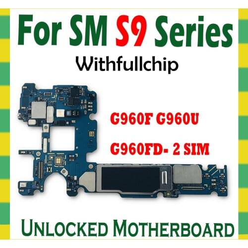 Original Motherboard For Samsung Galaxy S9 G960F G960U G965FD Full Unlocked Mainboard Android OS Main Unlock Logic Mother Board