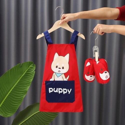 2-15T Kids Waterproof Draw Bib With Sleeve For Art Student Sleeveless Apron Bandana Bibs Cartoon Anti-dirty Bibs slabbetjes baby