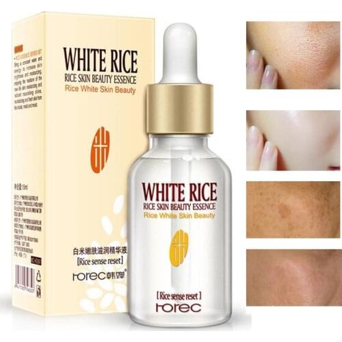 White Rice Whitening Serum Face Moisturizing Cream Anti Wrinkle Anti Aging Face Fine Lines Acne Treatment Skin Care 15ml