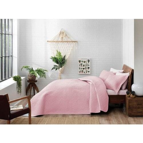TAÇ Bed Cover Tkpes Trista Pink-Bed Cover: 180x240 cm Flywheel Pillowcase: 50x70 cm (1 Piece)