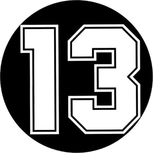 LLY-0313 Popular Car Stickers Number 13 Modeling Decal PVC Auto for Bumper Rear Window Waterproof Exquisite Cars Decals Decor