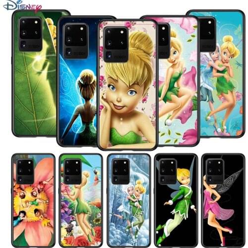 Tinkerbell princess for Samsung S20 FE Ultra Plus A91 A81 A71 A51 A41 A31 A21S A72 A52 A42 A02S Soft Black Phone Case