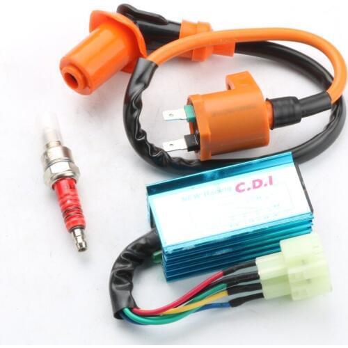 High quality CDI & IGNITION COIL & SPARK PLUG for GY6 50 125 150 139QMB 152QMI 157QMJ