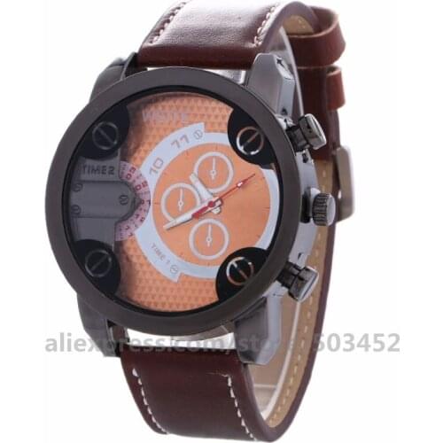 100pcs/lot Weite 918152 Women Watch Grace Wristwatch PU Belt Fashion Dark Scale Watches Gifts Three Eye Clock For Women