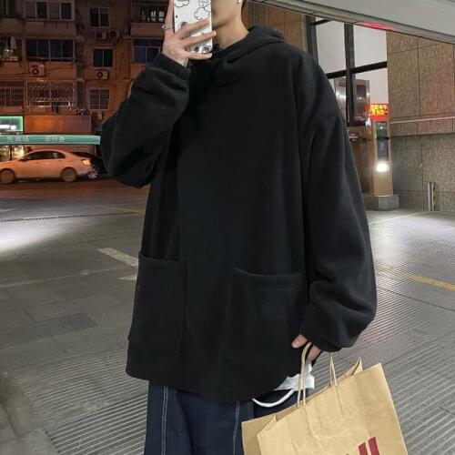 Japanese Streetwear Tracksuit Men Harajuku Hoodie One Piece Oversized Sweatshirt Vintage Hoodie Men Thickened Hoodie M-5xl