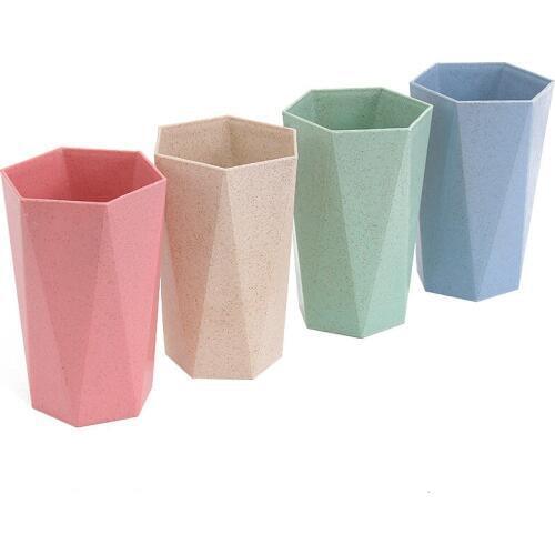 1pc Geometric Brushing Mug Drink Cup Couples Toothbrush Mug Brush Organizer Storage Bathroom Accessories