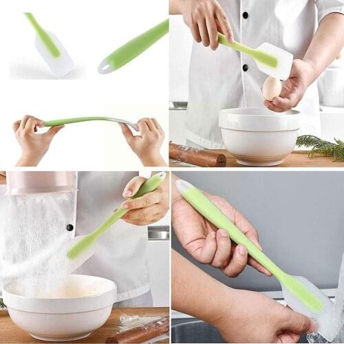 1PCS Kitchen Silicone Spatula Translucent For Cooking Cream Utensils Tools Baking Dough Spatula Polycarbonate Chocolate Shape