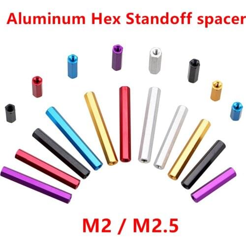 10pcs M2 M2.5 Aluminum Standoff Hex Spacer column Lightweight spacing screw for DIY FPV Quadcopter Drone Multirotor RC
