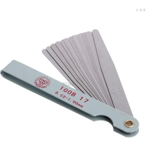 17 Blade 0.02 to 1mm Thickness Gap Metric Filler Feeler Gauge Measure Tool M10 dropship