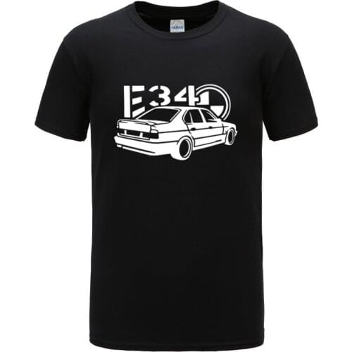 2021 new Car Print T Shirts MenS E34 T Shirt Cotton Short Sleeved O-Neck Men T-Shirt Casual Tops Cotton S-2XL