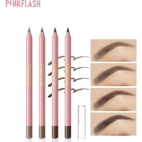 4 Color Wooden Eyebrow Pencil Waterproof Natural Pigment Microblading Sketch Brown Black Brow Tattoo Pen Beauty Cosmetic TSLM1