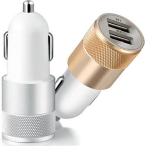 Universal Car USB Charger Charging Metal Flat Mobile Phone Universal Charging 2.1V Small Steel Cannon Car Charger