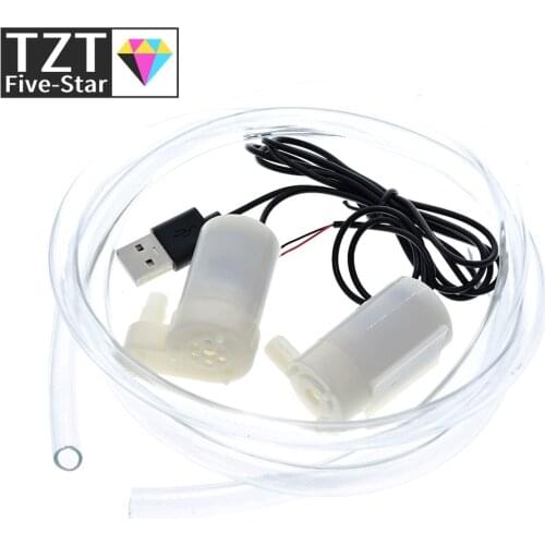 Mute Mini Micro Motor de La Bomba Sumergible Bombas De Agua DC 3-5 V 70-120L/H unidad USB
