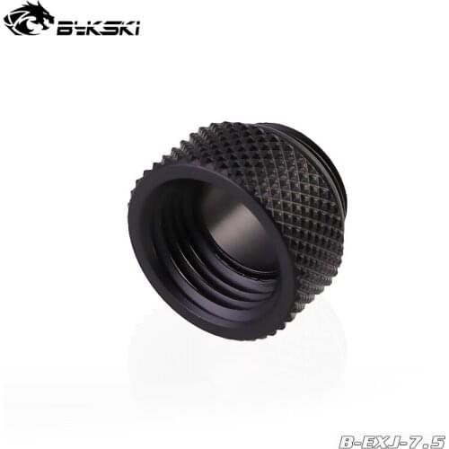 Bykski Water Cooling 7.5mm Extender, Male To Female Fittings Black ,Silver,Gold,White,Red,Blue Accessory,G1/4",B-EXJ-7.5