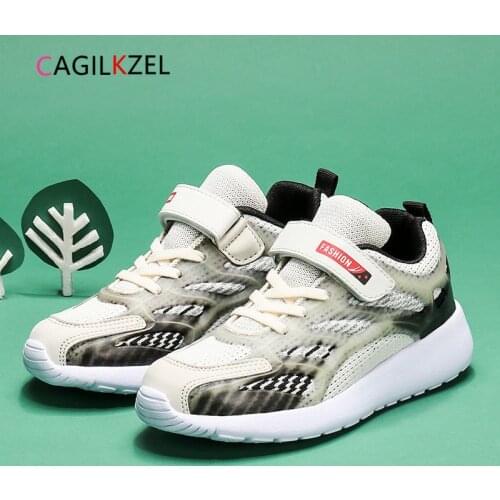 CAGILKZEL Autumn Kids Shoes Breathable Mesh Children Sports Shoes for Boys Running Sneakers Boys Luminous shoes Chaussure Enfant