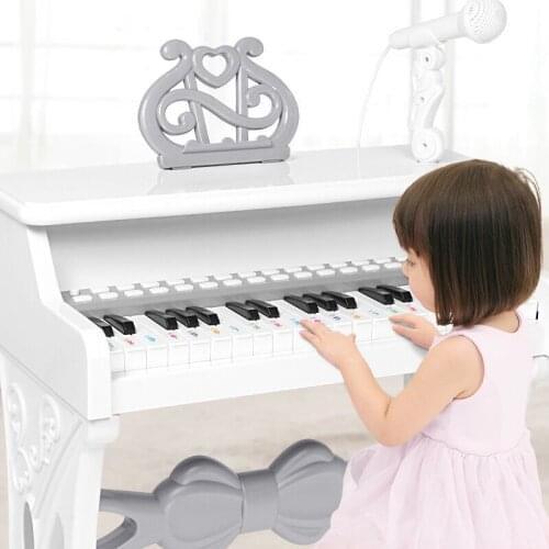 Childrens Piano Toy with Microphone Imitation Piano Key Electronic Piano Beginner Age of 3-5 Girl Baby Birthday Present
