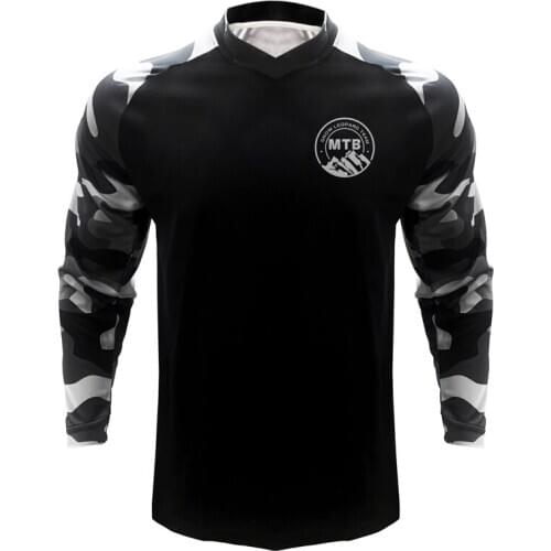 MTB Bike T-shirt Womens Cycling Jersey Motorcycle Endurance Racing Jersey Mens Downhill Long Sleeves Camo Shirt