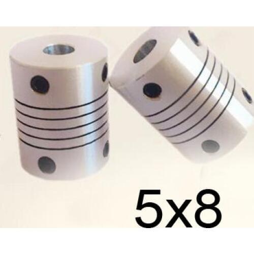 30pcs/lot 5x8 CNC Motor Jaw Shaft Coupler 5mm to 8mm 5*8mm Flexible Coupling 18mm OD 25mm length (D18 L25)