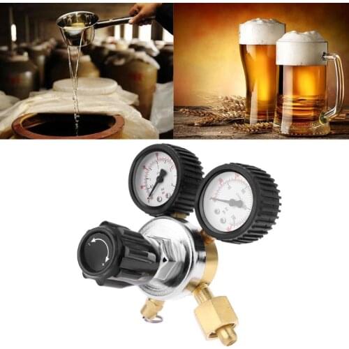 CO2 Regulator Keg Beer Regulator with Pressure Relief Valve for Gas 0-3000PSI (Dual Gauge) Carbon Dioxide Reducer