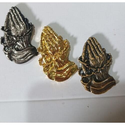 Metal Badge for Kerosene lighter Oil Lighter DIY Handmade Smoker Accessories Gadgets Lighters Decor Accessory Buddhas hand