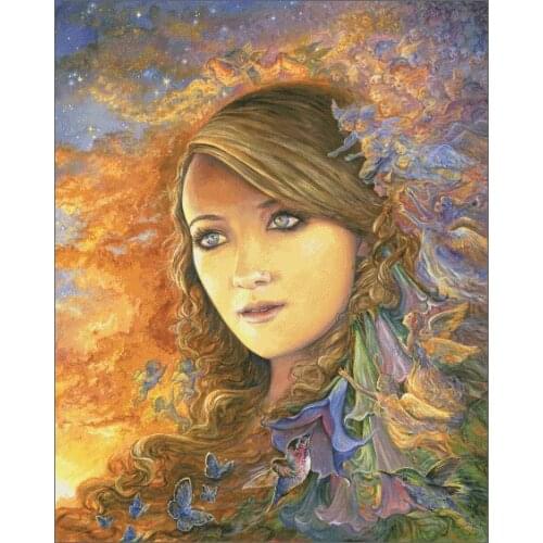 Bbeauty Angels Goddess Cross Stitch Kits Top Quality Embroidery Needlework Sewing kit DIY 14CT Canvas Unprinted Decor Handmade