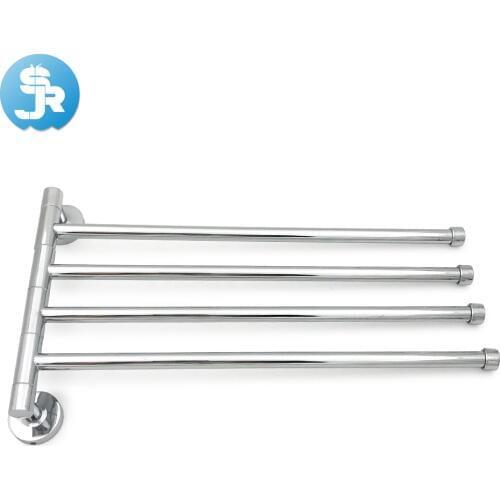 New excellent quality 360 degree rotation towel bar chrome plated bathroom towel rack Stainless Steel towel bar free shipping