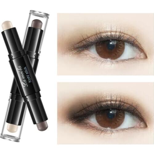 New Brand 1pcs Double Beauty Different Colors Luminous Makeup Eyeshadow Pencil Charming Cosmetic Glitter Eye Shadow Eyeliner Pen
