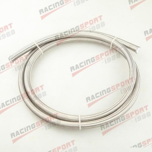 New 1M (3.3FT) AN-8 8AN PTFE Hose PF Series Hose Stainless Steel Outer Braided