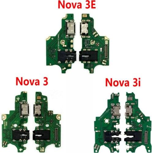 New USB Charging Port Dock Connector Charger Flex Cable & Microphone For Huawei Nova 3 3i 3E Mobile Phone
