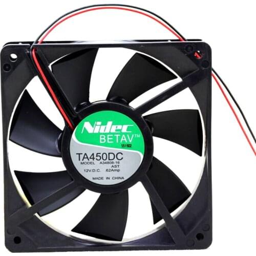 Wholesale Original Nidec TA450DC A34808-16 DC 12V 0.62A 12CM 120*120*25 2 Lines chassis server inverter cooling fan