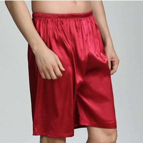 Casual Loose Mens Shorts Summer Sleepwear Soft Boxer Pajama Sexy Nightwear Underpants