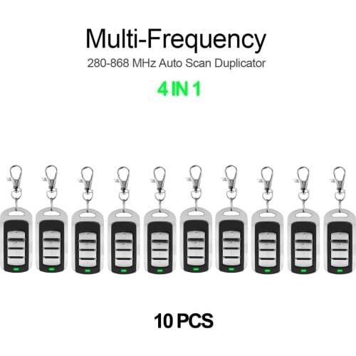 10pcs Remote Control for Gate Multifrequency 280MHz to 868MHz 433MHz Command Garage Gate Opener Duplicator Controller Keyfob New