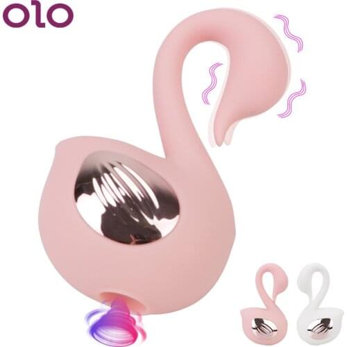 Sucking Vibrator Clitoris Stimulator 7 Frequency Oral Sex Nipple G Spot Massager Adult Products Swan Shape Sex Toys for Women