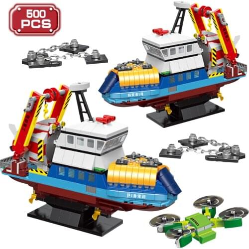 Technical Famous Polar Research Ship Building Blocks Moc Creator Boat Vessel Model Bricks Education Diy Toys for Boys Gifts