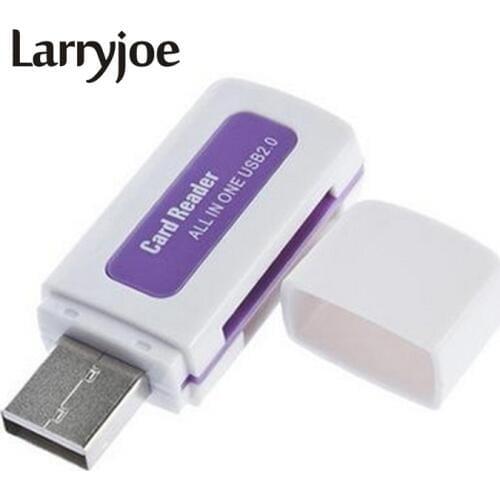 Larryjoe Hot Selling USB 2.0 4 in 1 Memory Card Reader for M2 SD MS TF Card Adaptor Random Color