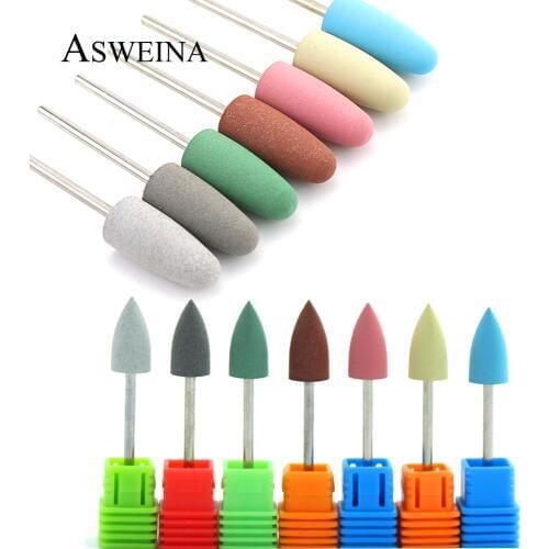 1pcs Nail Drill Bit Rotary Silicone Milling Cutters For Electric Manicure Machine Cuticle Remove Files Nail Art Tools Accessory